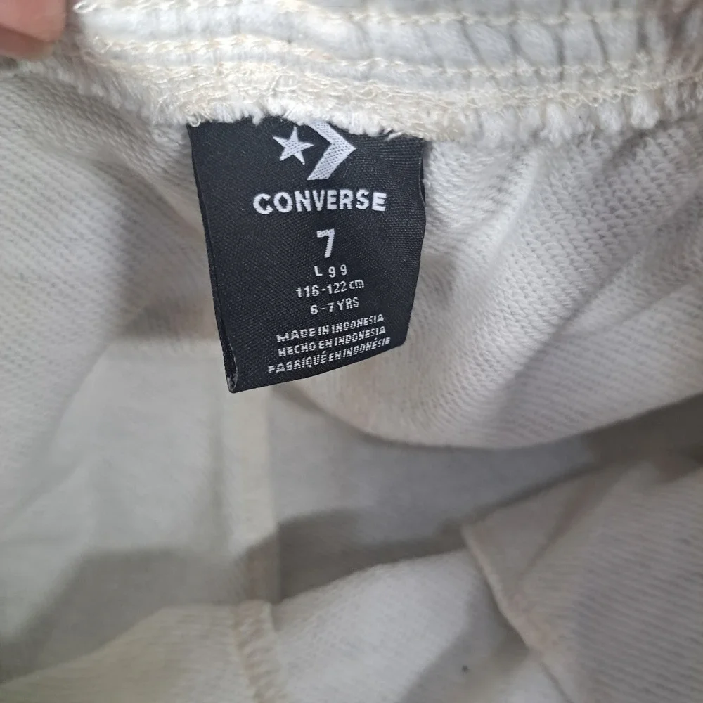 Converse Kids Grey Heather Athletic Sweat Shorts‎ Size 7 G739-X58 Sporty Casual